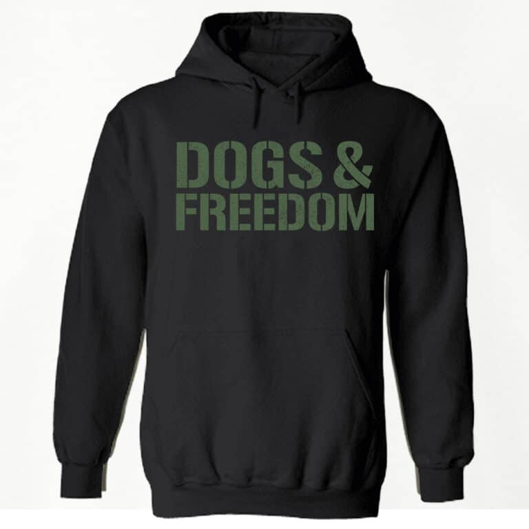 Dogs & Freedom Hoodie Black: Helping Pair Vets With Service Dogs