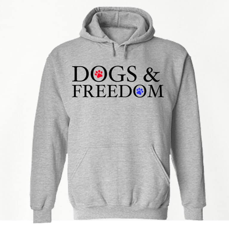Dogs & Freedom Paw Hoodie Heather Grey: Helping Pair Vets With Service Dogs
