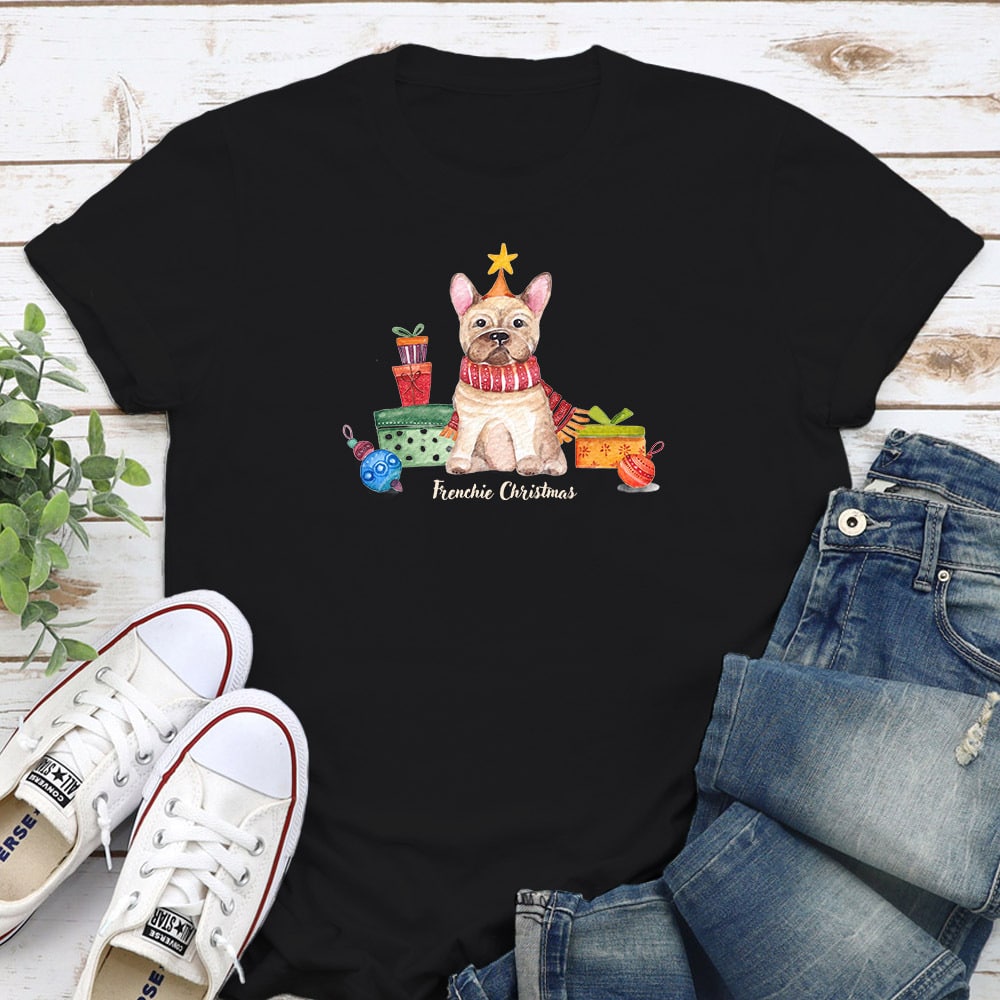 Frenchie Christmas Standard Tee Black