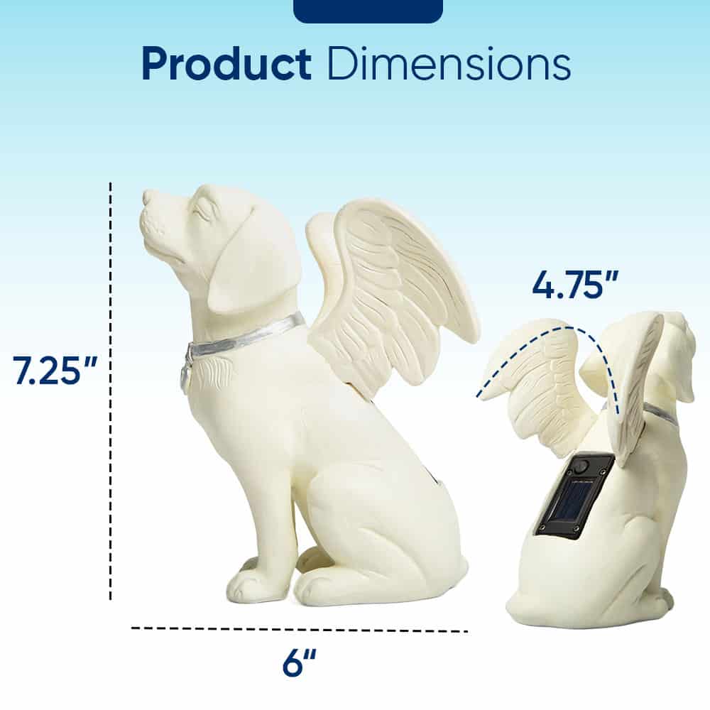 Dog Angel Solar Memorial Statue – A Glowing Tribute to Your Beloved Dog, Complete with Gift Box and Meals Donated to Shelter Dogs in Their Honor - Image 6