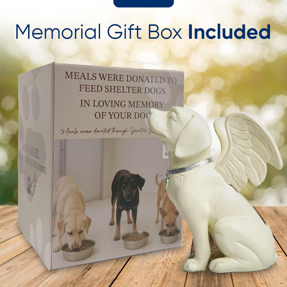 Dog Angel Solar Memorial Statue – A Glowing Tribute to Your Beloved Dog, Complete with Gift Box and Meals Donated to Shelter Dogs in Their Honor - Image 3