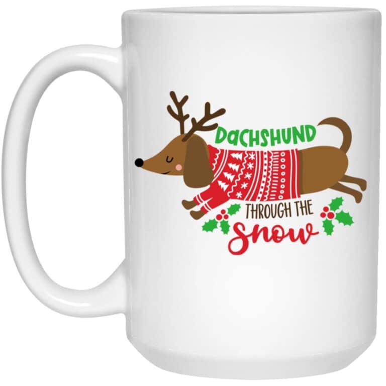 Dachshund Through The Snow 15oz Mug