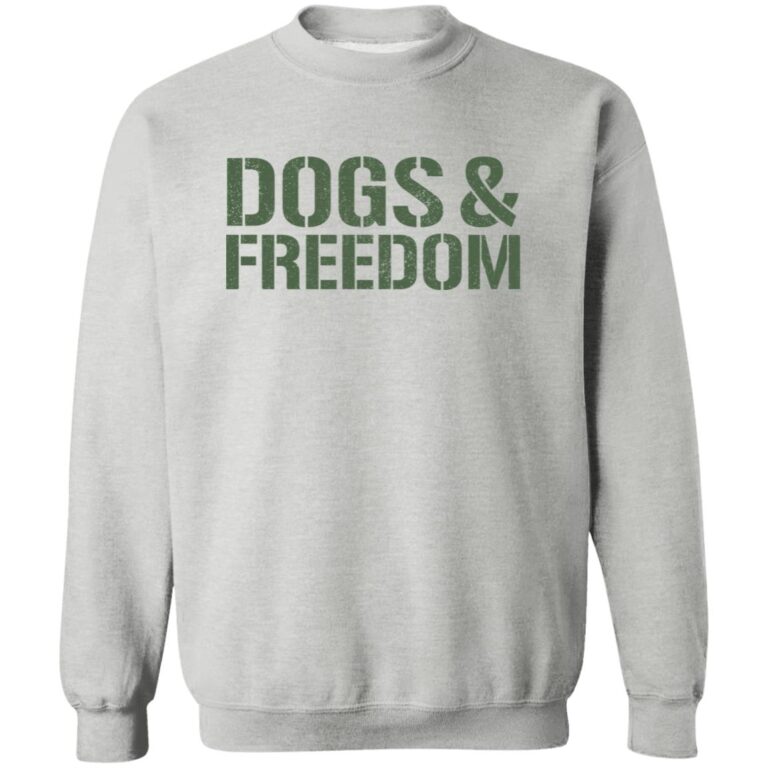 Dogs & Freedom Sweatshirt Heather Grey: Helping Pair Vets With Service Dogs