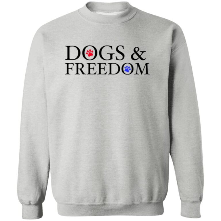 Dogs & Freedom Paw Sweatshirt Heather Grey: Helping Pair Vets With Service Dogs