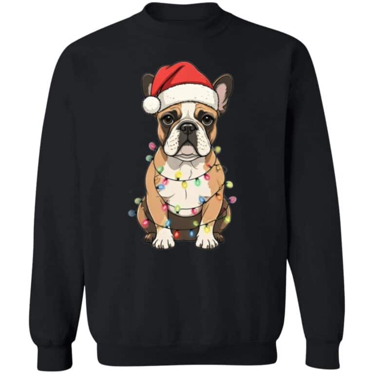 Santa Bully Dog Sweatshirt Black