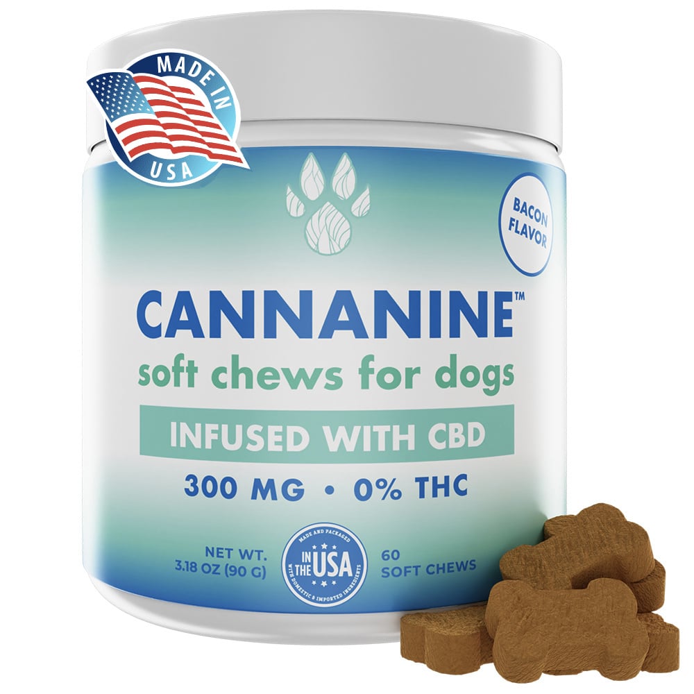 Cannanine™ Bacon Flavored Soft Chews With Hemp For Dogs (60 Count) - Bulk Order Discount Offers