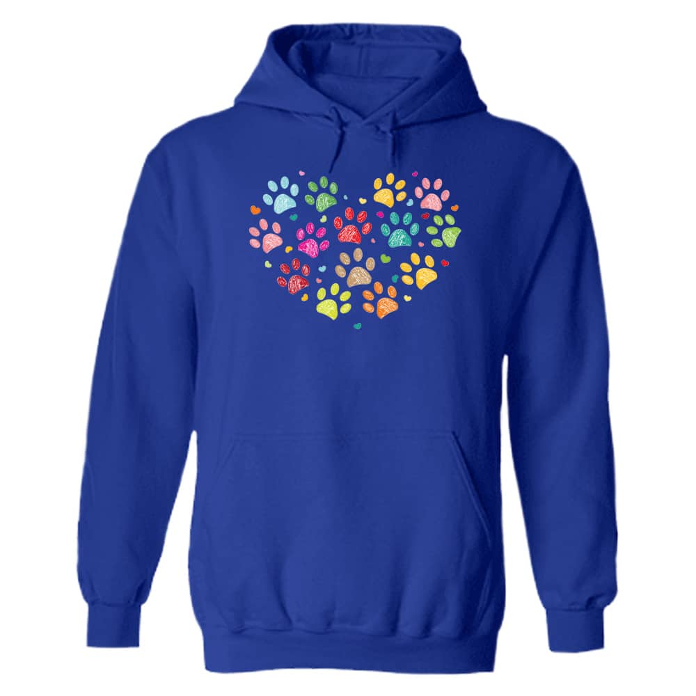 Pretty Paw Heart Hoodie Royal Blue