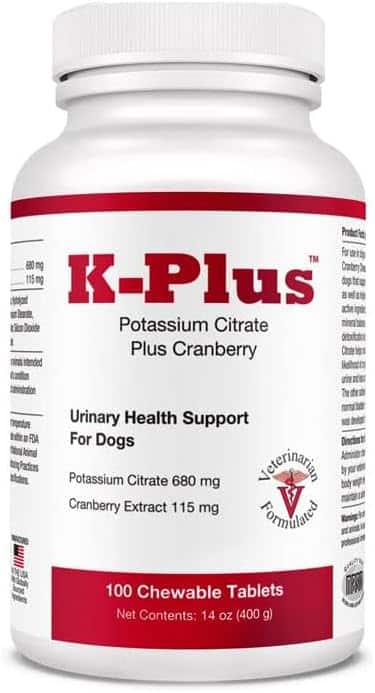 K-Plus Potassium Citrate Plus Cranberry Supplement for Dogs