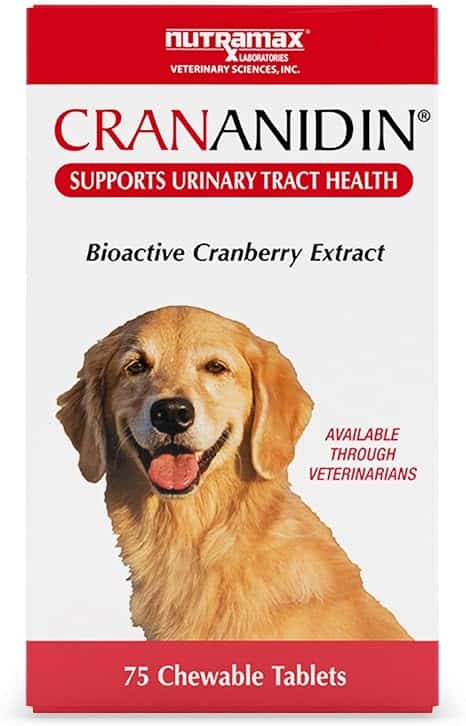 Nutramax Laboratories Crananidin Cranberry Extract Urinary Tract Health Supplement for Dogs
