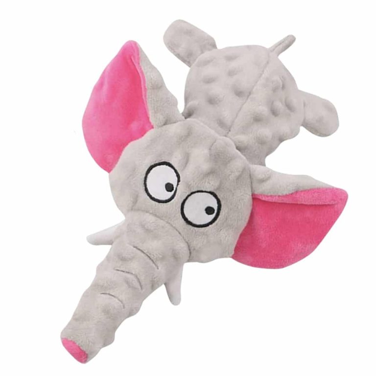Peanut the Elephant - Squeaky No Stuffing Chew Toy