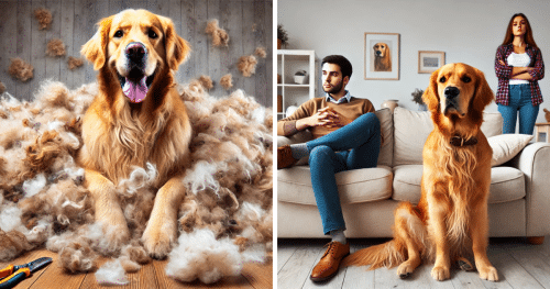 Golden Retriever smiling happily