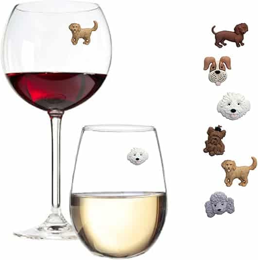 Magnetic Dog Wine Charms