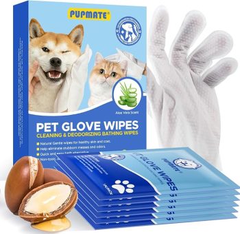 Pet Cleaning Glove Wipes for Dogs & Cats