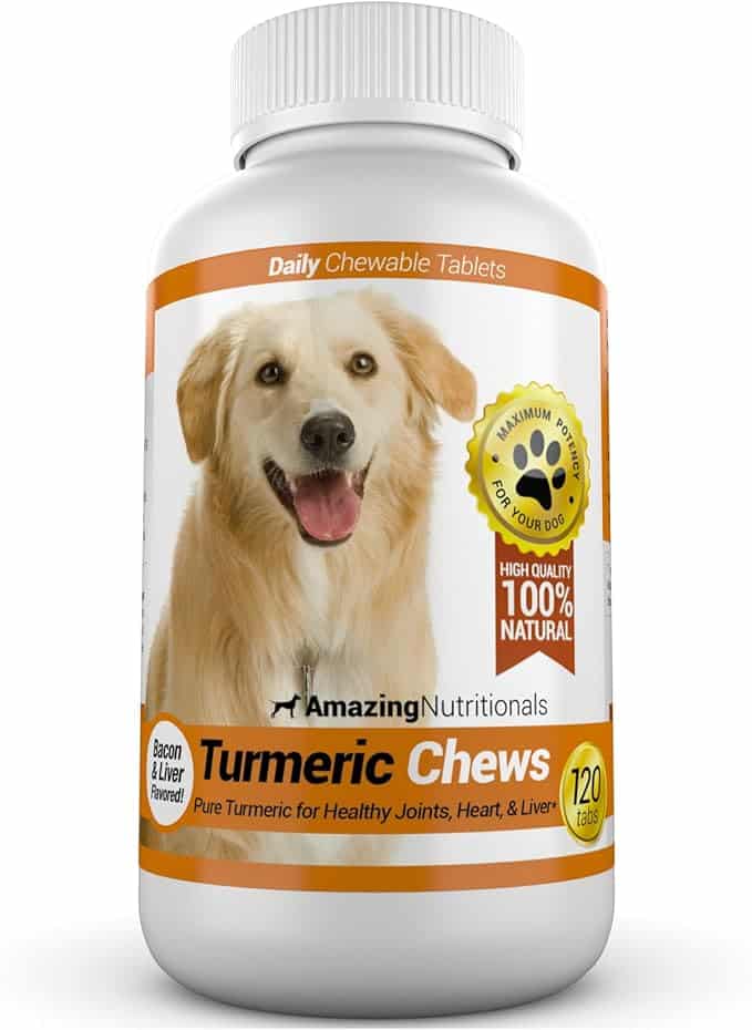 Amazing Turmeric for Dogs Curcumin Pet Antioxidant, Eliminates Joint Pain Inflammation