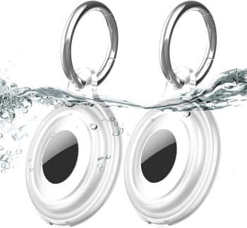 2 Pack IPX8 Waterproof Compatible with AirTag Keychain Holder Case,