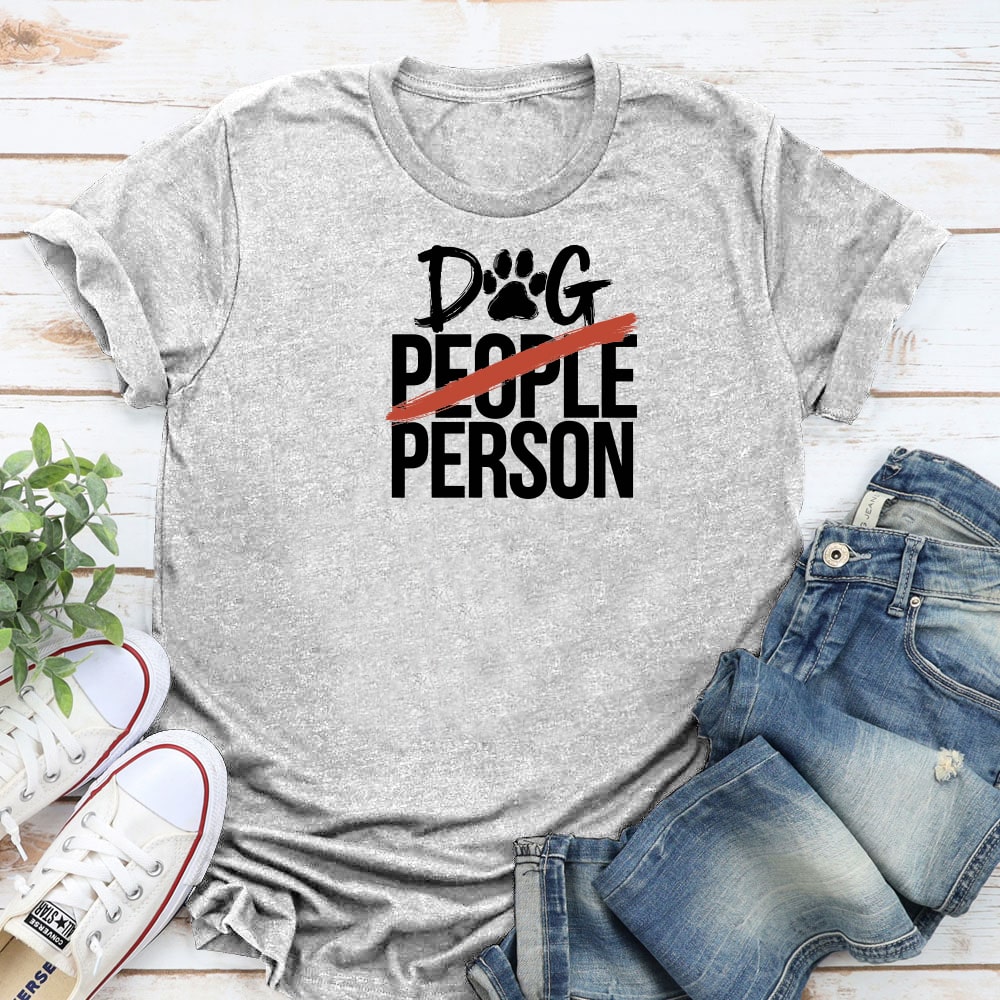 Dog Person Standard Tee Heather Grey