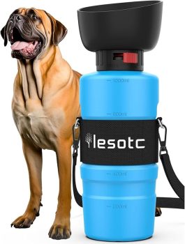 lesotc Dog Water Bottle, Portable Pet Water Dispenser