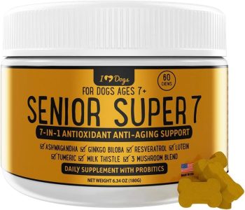 iHeartDogs Senior Super 7 Daily Dog Multivitamin