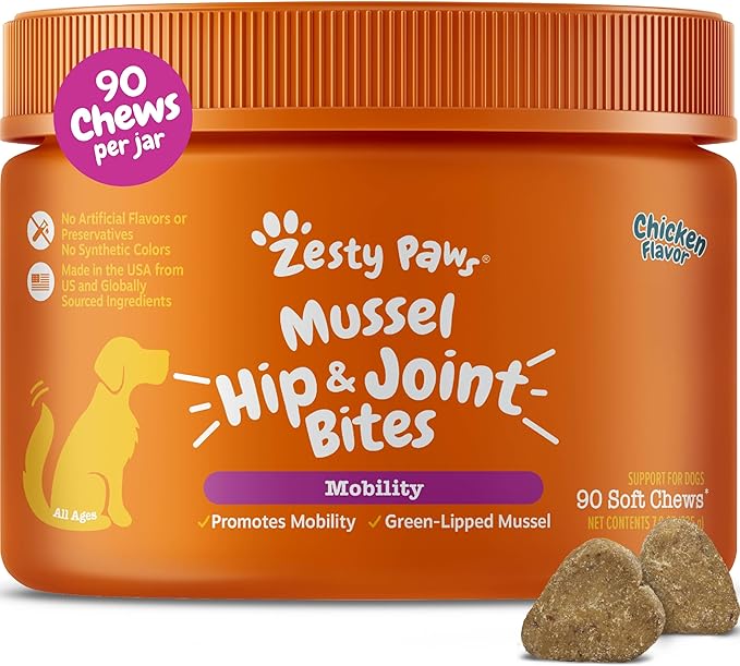 Zesty Paws Mussel Mobility Bites for Dogs