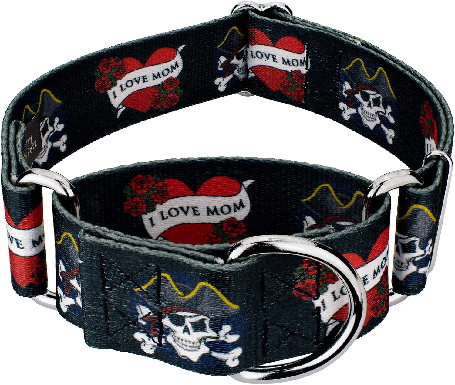 Country Brook Petz Martingale Dog Collar (I Love Mom)