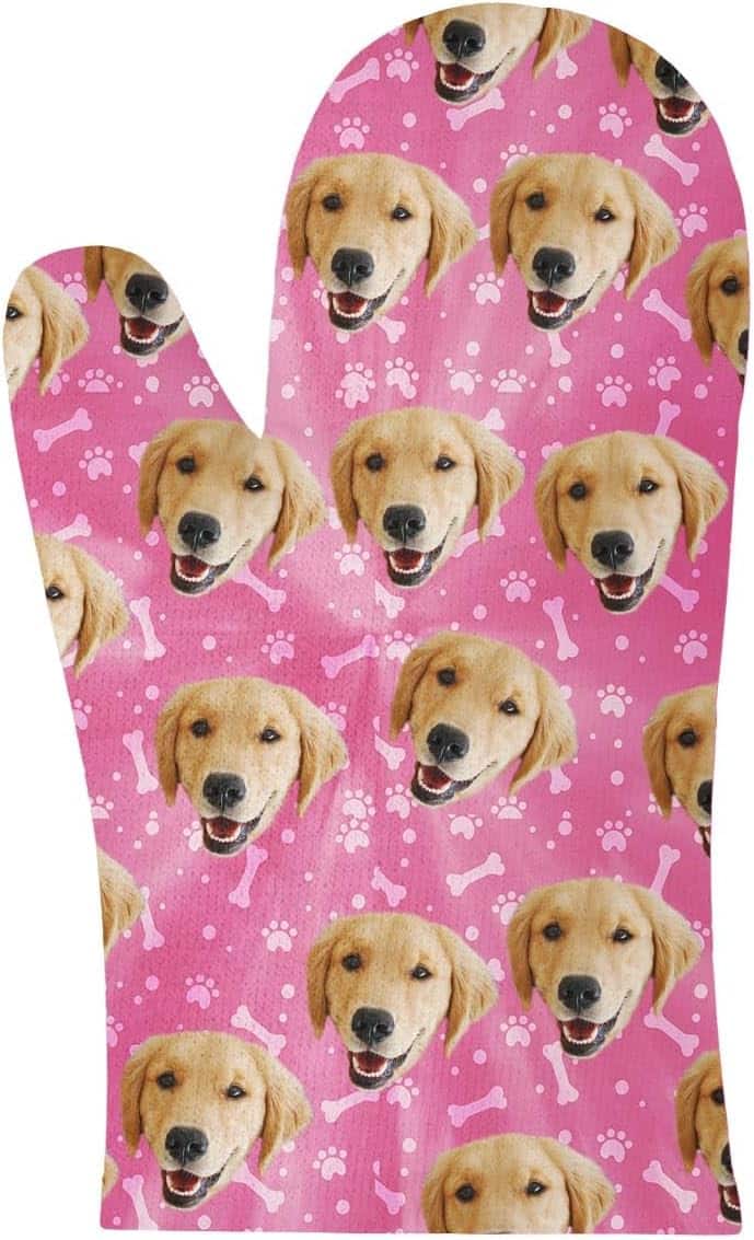 Customized Dog Oven Mitt with Picture