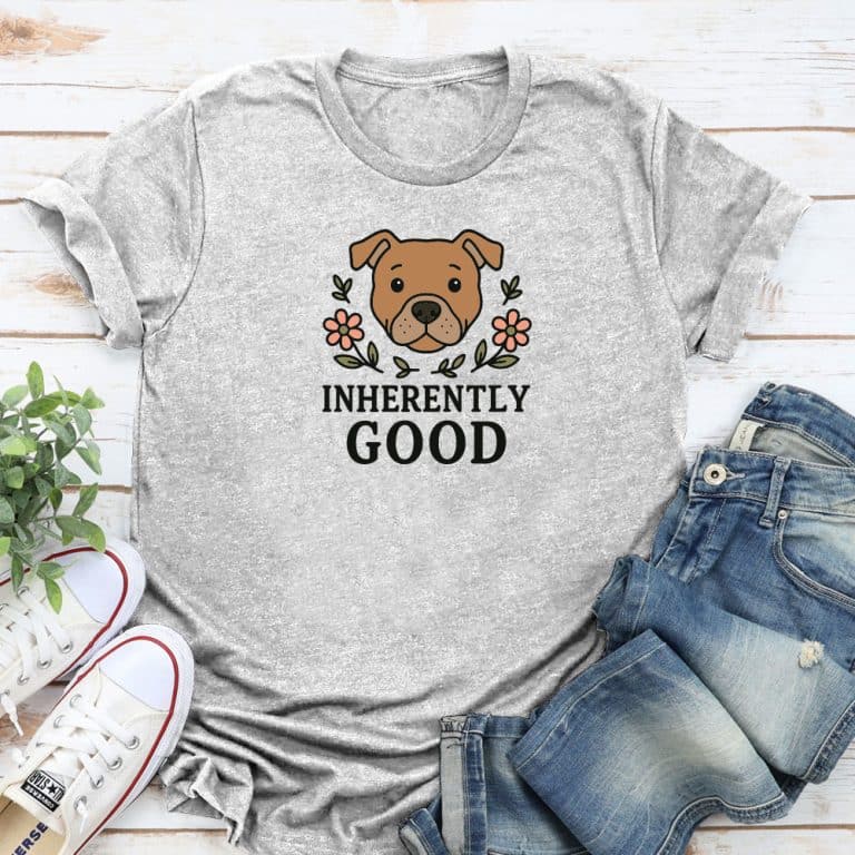 Inherently Good Pit Bull Standard Tee Heather Grey