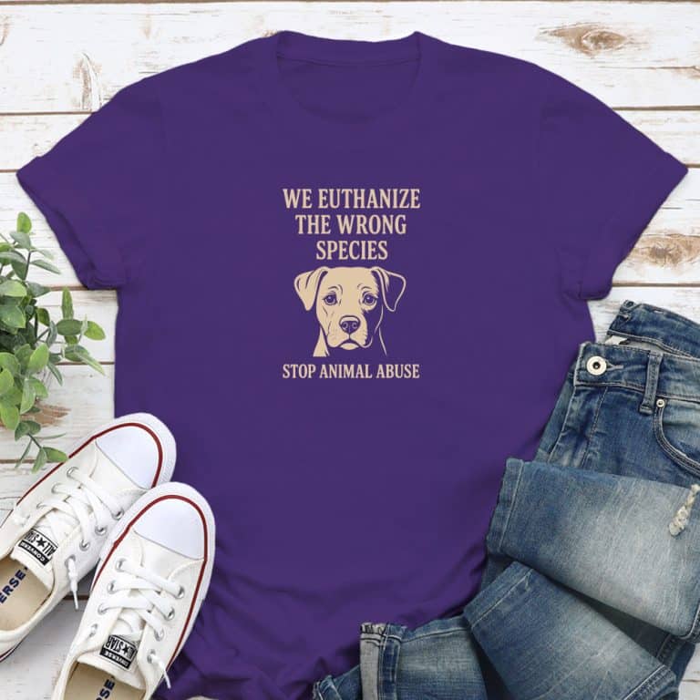 We Euthanize The Wrong Species Standard Tee Purple
