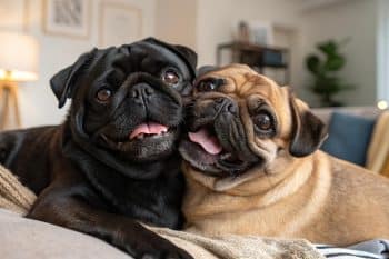 A dog from the list, looking happy and affectionate, perfectly embodies the theme of being the best roommate.