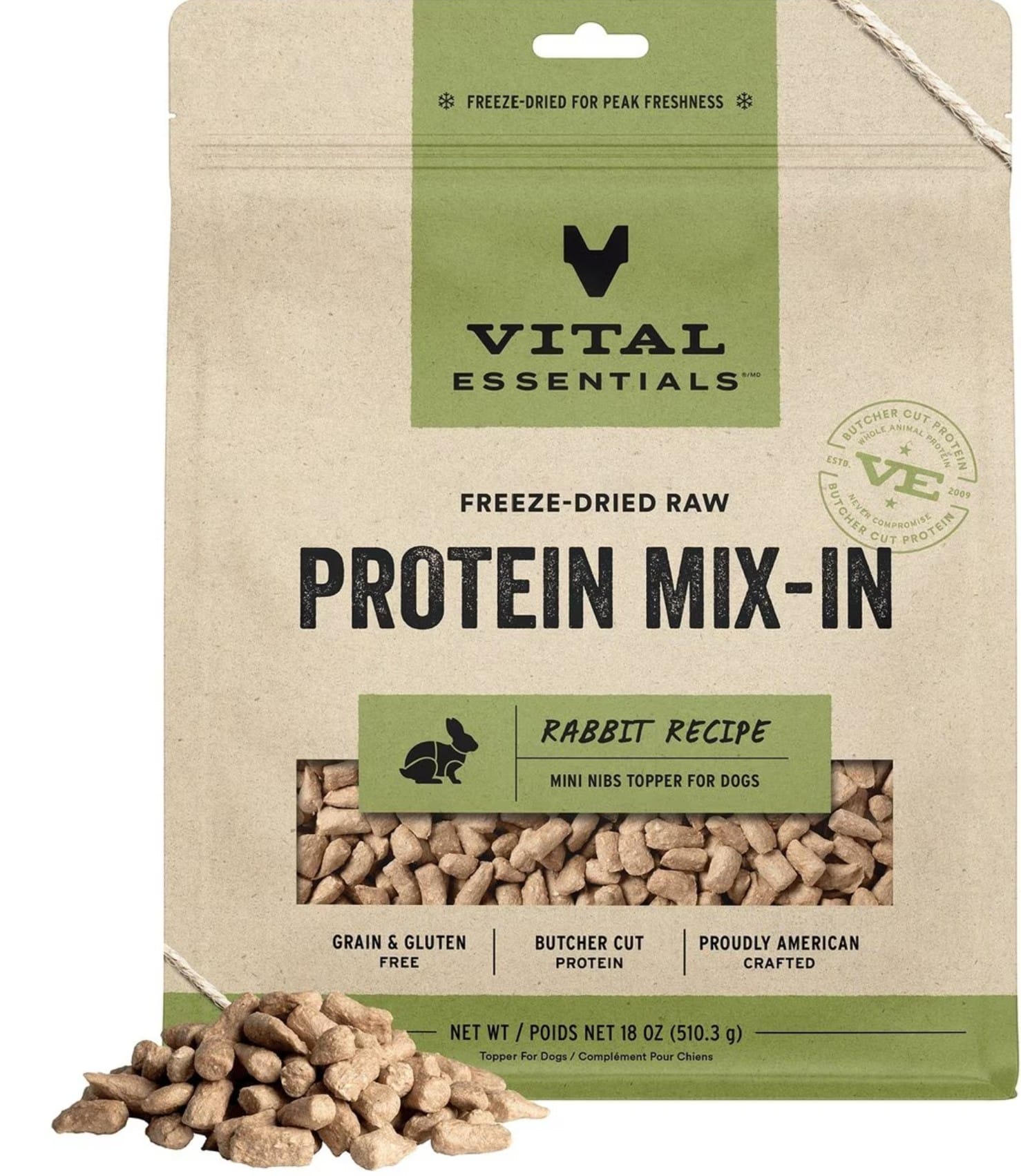 Vital Essentials Protein Mix-In Rabbit Recipe Mini Nibs