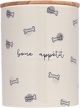 Pearhead Ceramic Bone Appétit Dog Treat Jar