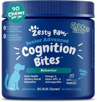 Zesty Paws Advanced Cognition Soft Chews for Dogs