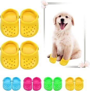  YAWMLYE 2 Pairs Pet Dog Shoes, Dog Clogs for Puppy Photos