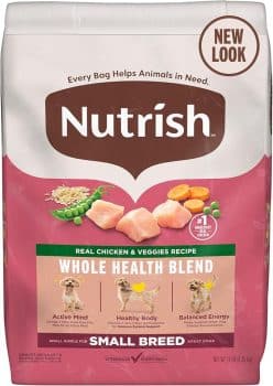Nutrish Small Breed Real Chicken & Veggies Recipe Whole Health Blend Dry Dog Food