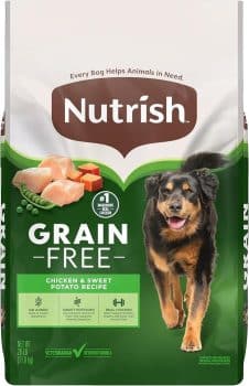 Nutrish Grain Free Dry Dog Food, Chicken & Sweet Potato Recipe, 26 lb.