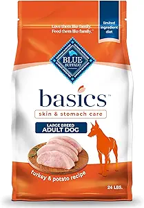 Blue Buffalo Basics Large Breed Adult Dry Dog Food, Skin & Stomach Care, Limited Ingredient Diet for Dogs