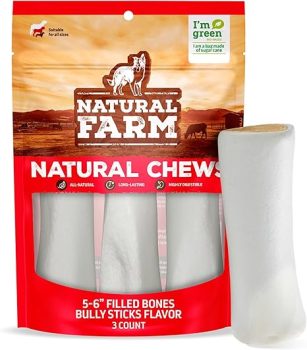 Natural Farm Filled Dog Bones – Bully Stick Flavor (3 Pack)