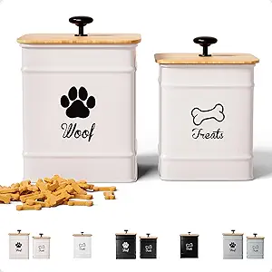 Dog Treat Container Airtight Set of 2