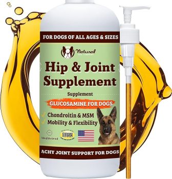 Natural Dog Company Liquid Glucosamine Hip & Joint Oil for Dogs