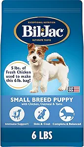 Bil-Jac Small Breed Puppy Food, Chicken, Oatmeal & Yam Recipe