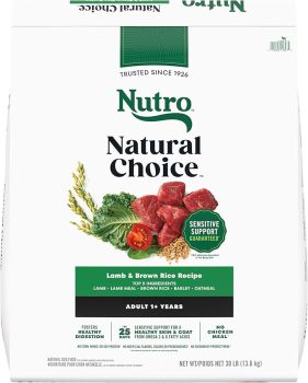 Nutro Natural Choice Dry Dog Food, Adult Dog Food Dry Lamb and Brown Rice Recipe
