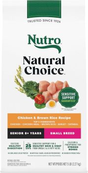 Nutro Natural Choice Small Breed Senior Dog Food Dry Chicken & Brown Rice Recipe