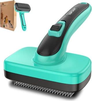 Dogs Self Cleaning Slicker Brush for Shedding & Grooming Short Long Haired Pets