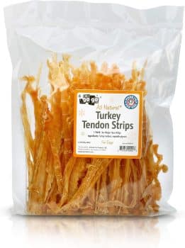 GOGO Turkey Tendon Strips Dog Chew Treats