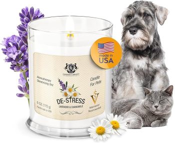 Pet Odor Eliminator Candle Lavender and Chamomile Scented Candle