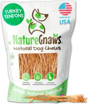 Nature Gnaws USA Turkey Tendons Dog Treats