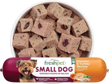 Freshpet Fresh Dog Food, Slice & Serve Roll, Small Dog Grain Free Chicken & Turkey Recipe
