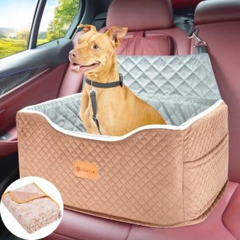 AlfaTok Dog Car Seat, Memory Foam Booster