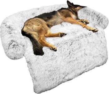 Calming Dog Bed Fluffy Plush Dog Mat