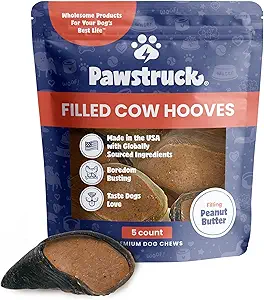 Pawstruck Peanut Butter Filled Cow Hooves for Dogs