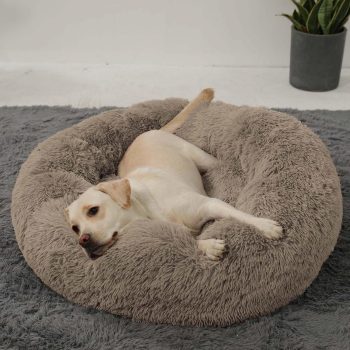 HACHIKITTY Calming Donut Cuddler Dog Bed